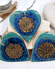 Ozdoby na ścianę Ceramiczne serce laguna - wisząca ozdoba ceramiczna 3