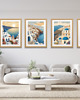 grafiki i ilustracje 4 PLAKATY Santorini obrazki ilustracje Grecja 5