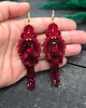 kolczyki soutache Kolczyki sutasz bordowe wieczorowe błyszczące z cyrkoniami Joy 1