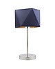 lampy stołowe Chromowana lampka nocna w stylu glamour z abażurem WUHU GOLD 7