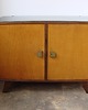 komody Komoda vintage Mid-Century Modern lata 60.  Drewno i szklany blat  Modernizm 3