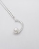 wisiory PEARL / glossy silver necklace with white pearl 2