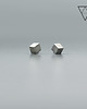 kolczyki wire wrapping Srebrne kolczyki geometryczne wkrętki CUBE II 1