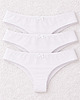 majtki damskie 3 Pary Fig Klasycznych BLANCA 100% Bawełna OEKO-TEX, Kolor biały 3