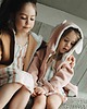 bluzy dla dziewczynki Bluza z kapturem z uszami słonia dla dziecka różowa 2