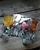 bransoletki wire wrapping Bursztyn w zaroślach -  bransoleta mankiet CUFF 3