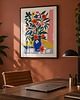 grafiki i ilustracje Kwiaty w wazonie plakat,kolorowa dekoracja ścienna, styl Matisse 1