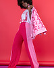 kardigany damskie ZAPINANY ŻAKARDOWY KARDIGAN Z WZOREM PODKOWY F1659 SWEETPINK 5