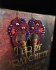 kolczyki soutache Promienne Wibracje kolczyki sutasz z miedzianymi muszlami 1