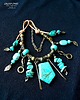 naszyjniki - inne Turkusowy naszyjnik w stylu boho unikat handmade dla fanki turkusów PREZENT 3