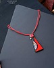 wisiory Koral i ręcznie malowana ceramika w surrealistycznym wisiorku handmade prezent 9