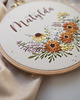 Ozdoby na ścianę Tamborek z haftem ręcznym - kwiatowy 2