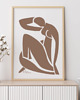plakaty PLAKAT kobieta, Matisse, ilustracja, grafika brązowy 6