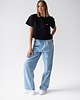 t-shirt damskie T-shirt Crop-Voila Czarny Usta 4