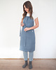 fartuchy kuchenne Lniany fartuszek classic DUSTY BLUE 7