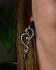 kolczyki wire wrapping Długie duże kolczyki zielony onyks wire wrapping 3