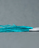 kolczyki wire wrapping Srebrne kolczyki PIÓRA EMU turkusowe 3