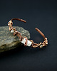 bransoletki wire wrapping Miedziana bransoleta mankietowa z cytrynem 2