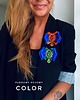 broszki Brosza z kolekcji COLOR  z zielonym  kryształem New 1