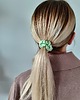 gumki do włosów Gumka jedwabna, scrunchie, gumka satynowa limonkowy zefir MINI 1