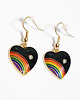 kolczyki - inne Kolczyki wiszące - Serce, tęcza 1