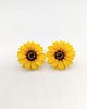 kolczyki z masy plastycznej Miniaturowe kolczyki sztyfty słoneczniki, kwiatowa biżuteria 3