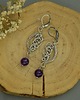 kolczyki wire wrapping Kolczyki z ametystami wire wrapping ametyst 2