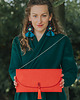 kopertówki Torebka kopertówka czerwona na łańcuszku, kopertówka crossbody 1