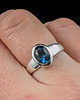 pierścionki srebrne Pierścionek London blue topaz 4