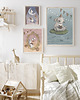 obrazy i plakaty do pokoju dziecięcego Sleepy Bunnies - plakat do pokoju dziecka 3
