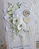 kartki scrapbooking Kartka komunijna pamiątka Flowery Pink GOTOWA 2