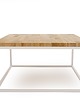 stoliki kawowe Stolik kawowy drewno dąb stal Cermis 80cm x 80cm biały 2
