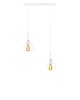 lampy wiszące Biała lampa wisząca z drucianymi kloszami LED ZAFRA LOFT 3
