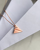 złote naszyjniki PAPER PLANE - naszyjnik różowe złoto 18K 1