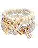 bransoletki z kamieni naturalnych Beige and grey /21-05-24/ set 1