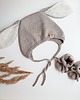 czapki dziecięce Bonetka ręcznie dziergana BUNNY BONNET beż 1