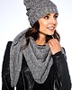 czapki damskie Komplet czapka i szalik LC110 - jasnoszary 1