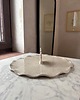 talerze, miski Ceramiczna Patera Okrągła na Ciasta Owoce Przekąski Sushi Pearl White 3