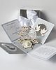 kartki scrapbooking 25 rocznica ślubu, srebrne gody, exploding box, kartka 3d 2
