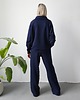 komplety damskie Katya bluza na zamek i spodnie z przeszyciem granatowy 3
