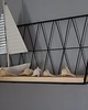 półki Półka wisząca loft drut i drewno czarna 6