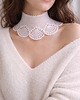chokery Koronkowy choker naszyjnik w stylu vintage biały klasyk 4