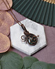 wisiory Miedziany wisiorek wire wrapping z zielonym onyksem #230 2