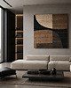 obrazy Duży obraz nowoczesny struktura w beżach 120x120cm 1