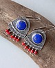 kolczyki srebrne -lapis lazuli i koral- 3