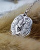 srebrne naszyjniki Znak zodiaku WODNIK - moneta na szczęście 2
