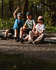 czapki dziecięce GEKON JUNIOR 6 panel - niebieska dziecięca czapka z żółtym daszkie 2