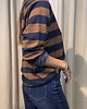 bluza bez kaptura damska Bluza w paski Cioccolato 1