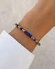 bransoletki z kamieni naturalnych Bransoletka na gumce lapis lazuli z hematytem 3