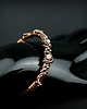 bransoletki wire wrapping Miedziana bransoleta mankietowa z cytrynem 9